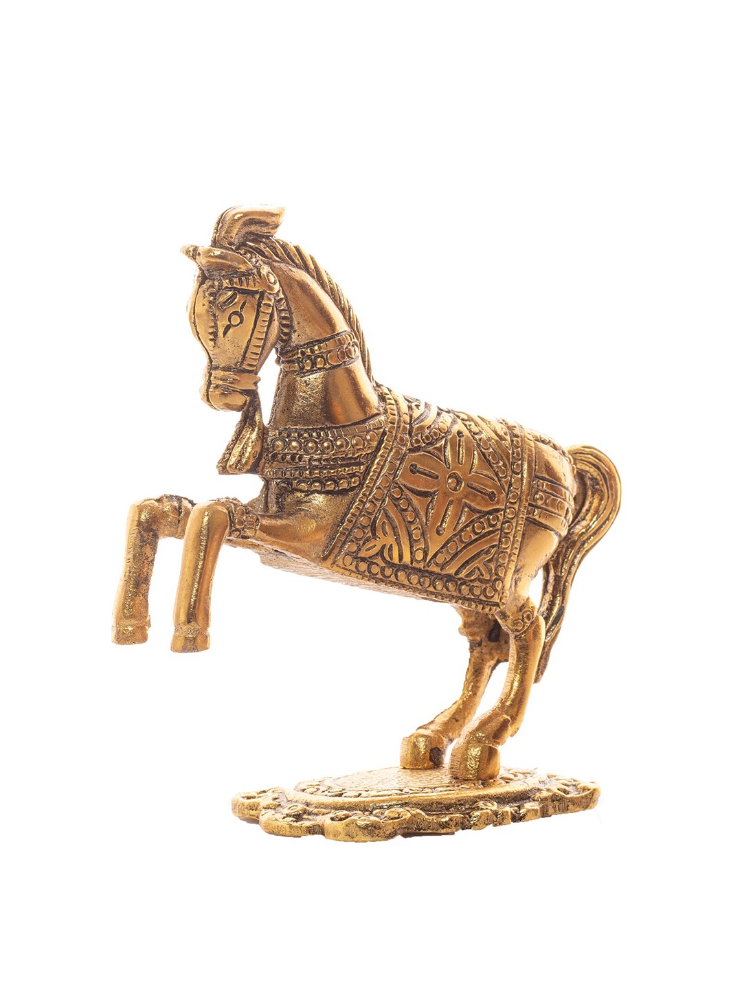Fashion Bizz Gold-Toned Jumping Horse Showpiece