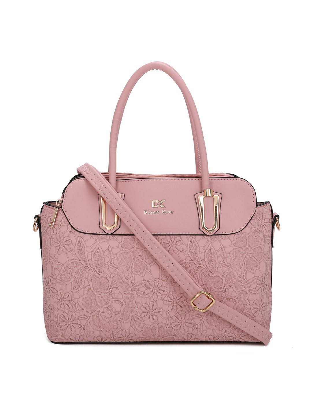 Diana Korr Textured Structured Handheld Bag, Pink