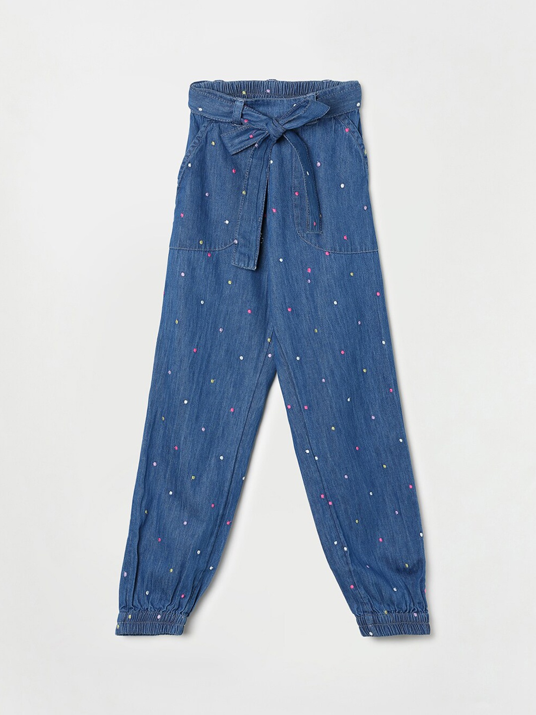 Fame Forever by Lifestyle Girls Thread Work Tie-Up Jogger Cotton Jeans With Belt, Blue
Fame Forever by Lifestyle Girls Thread Work Tie-Up Jogger Cotton Jeans With Belt, Blue