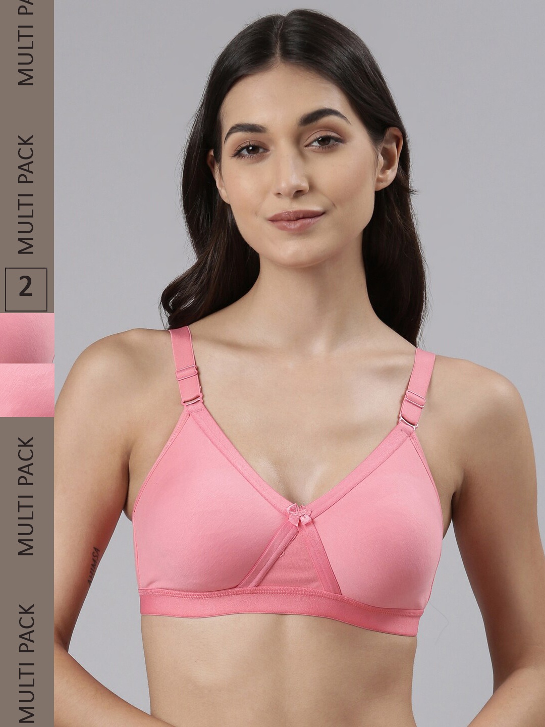 Dollar Missy Pack of 2 Non Padded Wire Free Seamless Anti-Odour Anti-Microbial Bra, Pink
Dollar Missy Pack of 2 Non Padded Wire Free Seamless Anti-Odour Anti-Microbial Bra, Pink