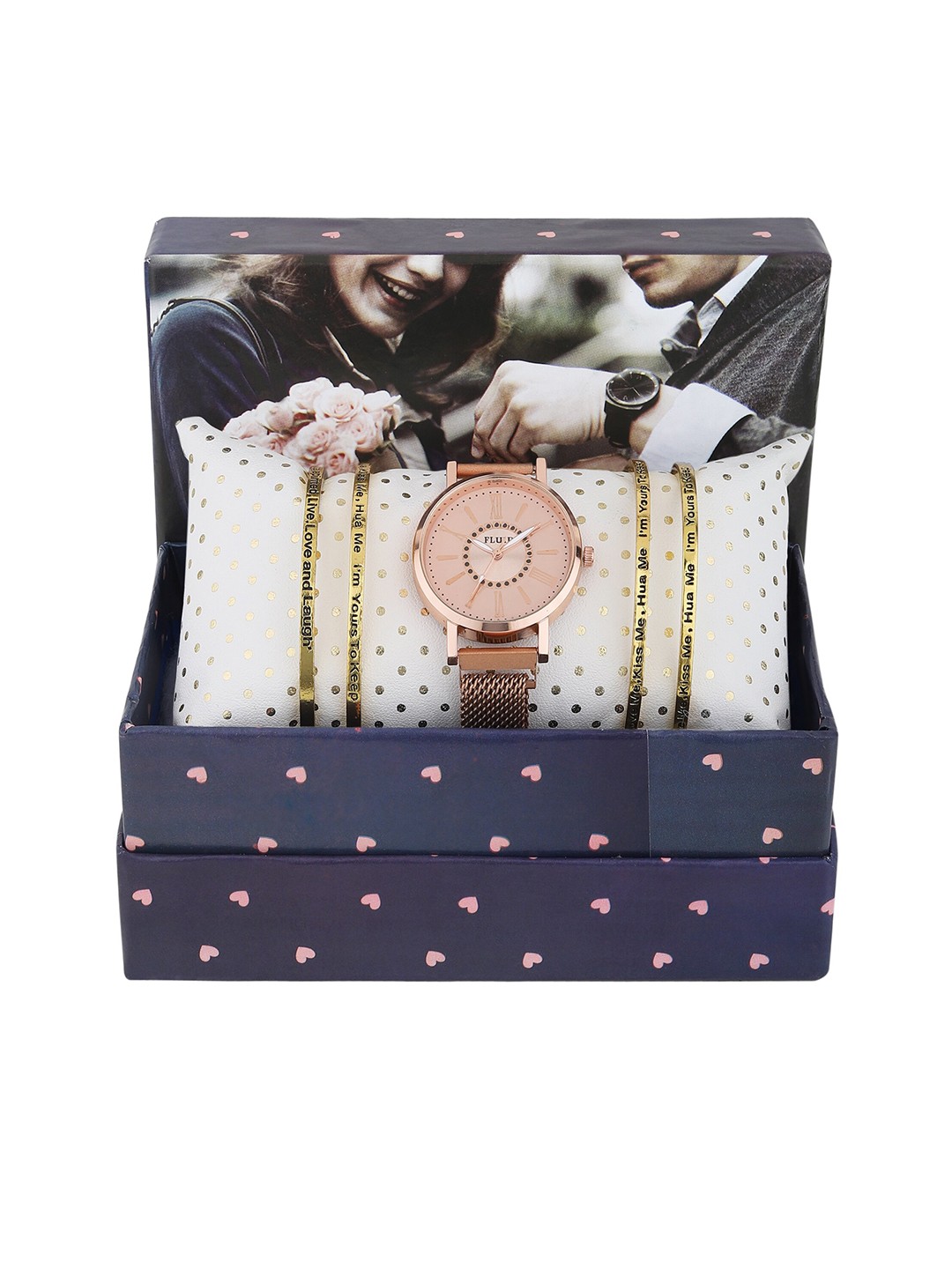 FLUID Women Textured Dial & Textured Strap Analogue Watch With Gift Set FL-Gift Set-16, Rose
FLUID Women Textured Dial & Textured Strap Analogue Watch With Gift Set FL-Gift Set-16, Rose
