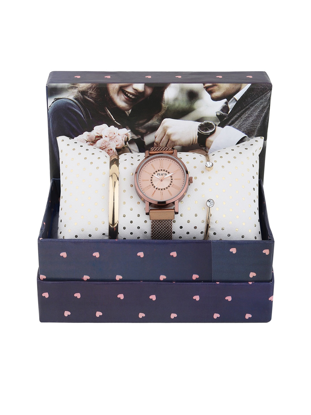 FLUID Women Textured Dial & Textured Strap Analogue Watch With Gift Set FL-Gift Set-25, Peach
FLUID Women Textured Dial & Textured Strap Analogue Watch With Gift Set FL-Gift Set-25, Peach