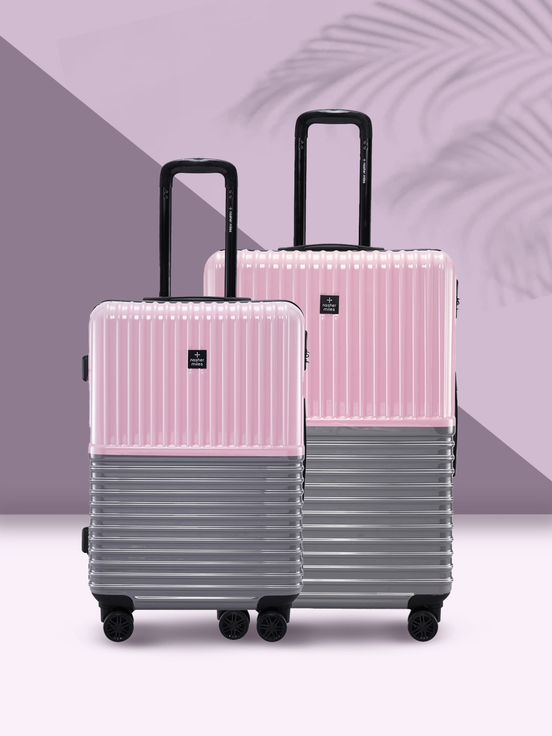 Nasher Miles Istanbul Hard-Sided ABS and PC Set of 2 M/L Pink Grey Trolley Bags 65-75cm
Nasher Miles Istanbul Hard-Sided ABS and PC Set of 2 M/L Pink Grey Trolley Bags 65-75cm