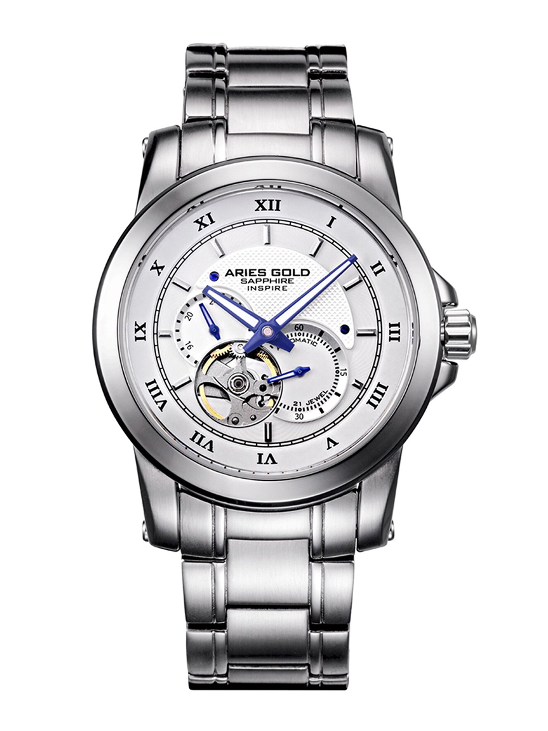 Aries Gold Men Forza Forza Open Heart Automatic 21 Jewels Analogue Watch G 9001 S-W, White
Aries Gold Men Forza Forza Open Heart Automatic 21 Jewels Analogue Watch G 9001 S-W, White