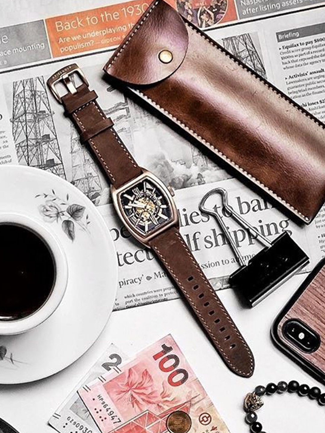 Aries Gold Men Leather Bracelet Style Straps Analogue Automatic Motion Watch G 9018 RG-BK, Black
Aries Gold Men Leather Bracelet Style Straps Analogue Automatic Motion Watch G 9018 RG-BK, Black