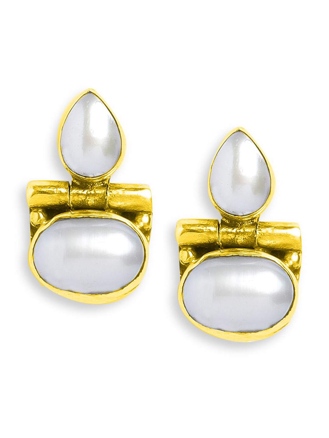 ahilya 92.5 Sterling Silver Gold Plated Contemporary Drop Earrings 
ahilya 92.5 Sterling Silver Gold Plated Contemporary Drop Earrings