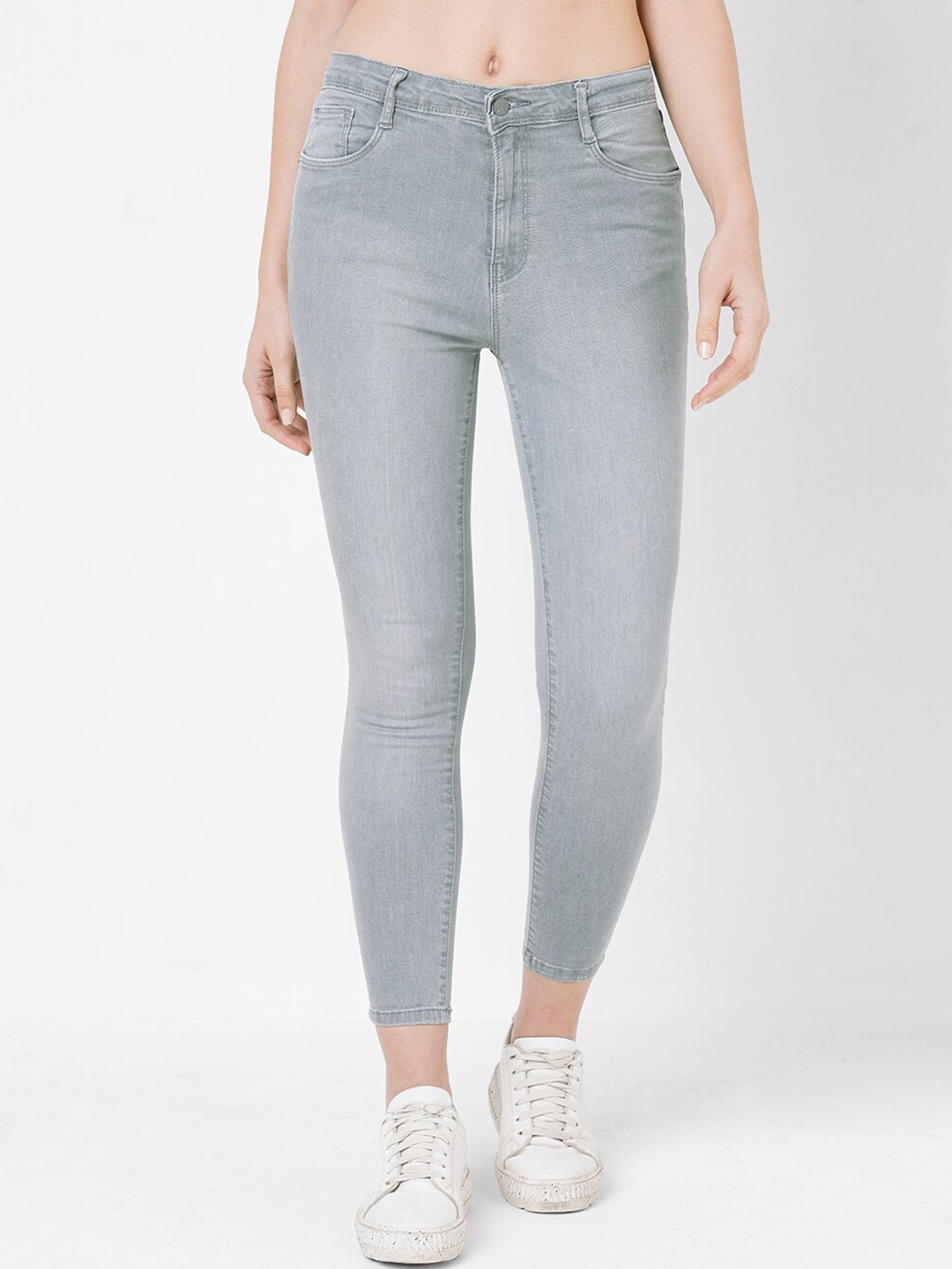 Kraus Jeans Women Super Skinny Fit High-Rise Heavy fade Cropped Stretchable Jeans, Grey
Kraus Jeans Women Super Skinny Fit High-Rise Heavy fade Cropped Stretchable Jeans, Grey