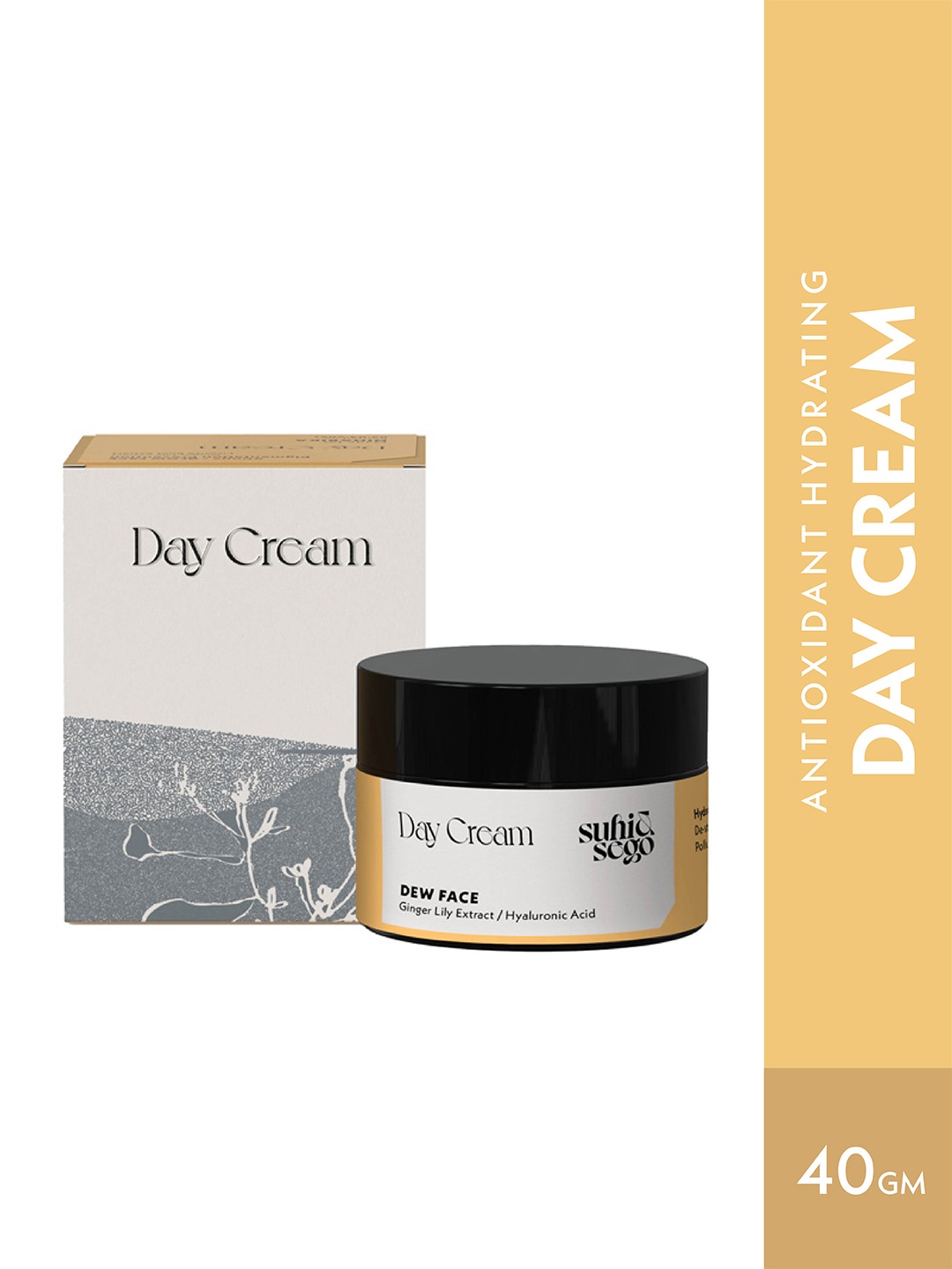 Suhi & Sego Dew Face Day Cream with Ginger Lily Extract & Licorice Root Extract- 40g, Orange
Suhi & Sego Dew Face Day Cream with Ginger Lily Extract & Licorice Root Extract- 40g, Orange