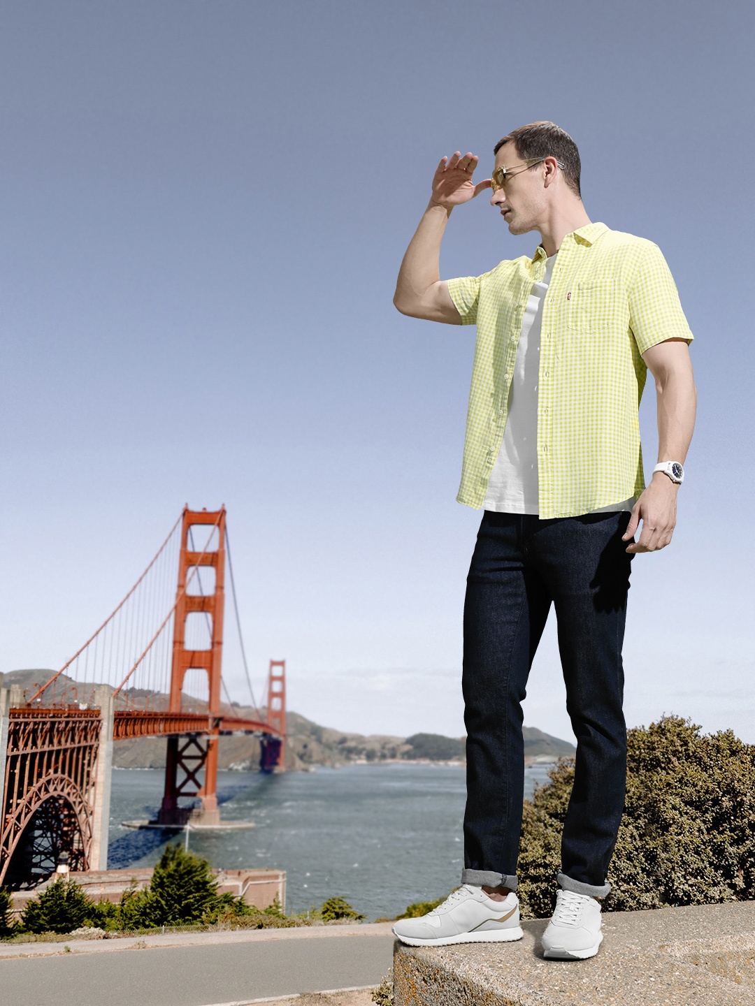 Levis Men Slim Fit Gingham Checks Opaque Linen Cotton Casual Shirt With Chest Pocket, Green
Levis Men Slim Fit Gingham Checks Opaque Linen Cotton Casual Shirt With Chest Pocket, Green