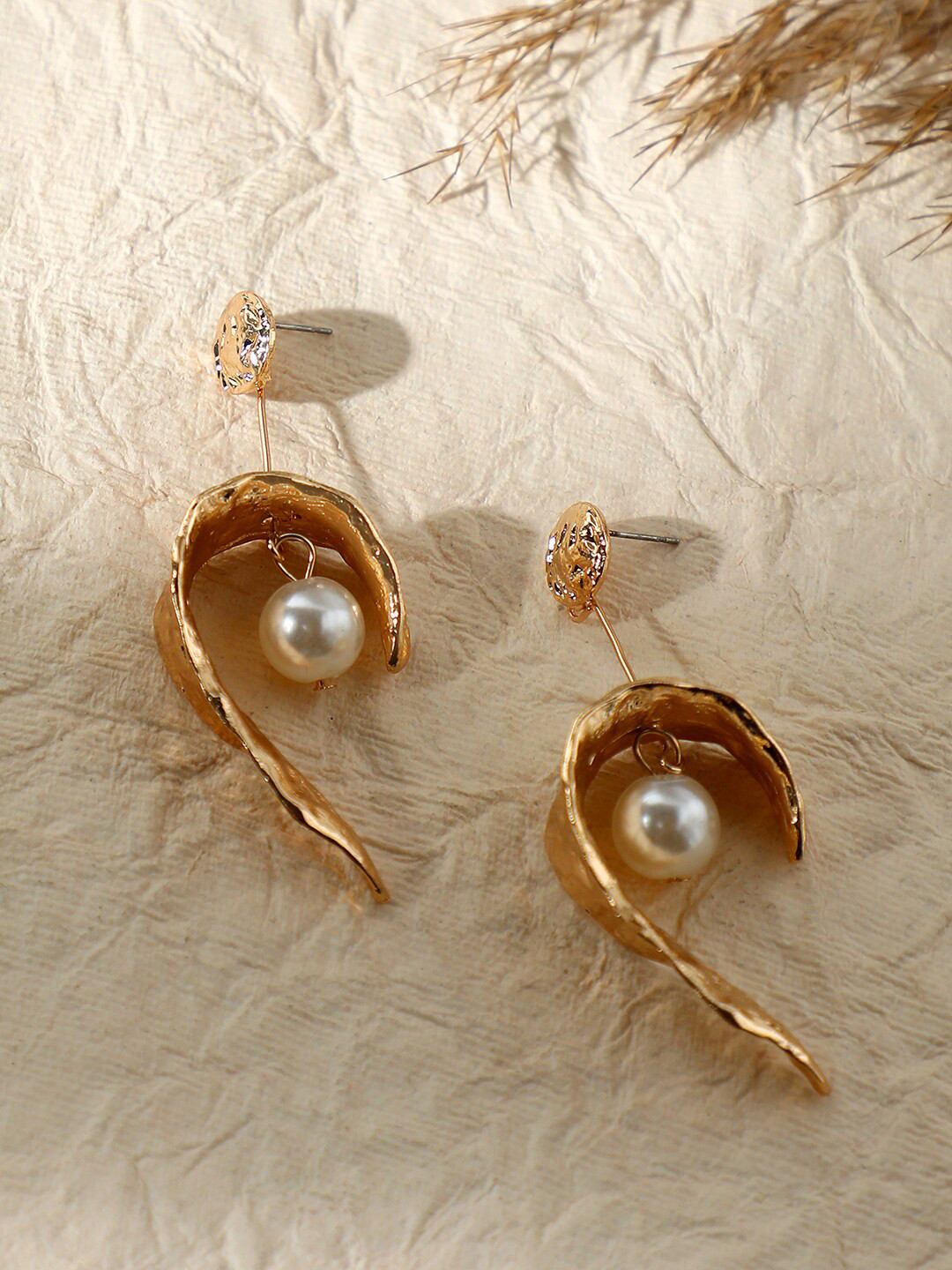 SOHI Gold-Plated Contemporary Drop Earrings, White
SOHI Gold-Plated Contemporary Drop Earrings, White