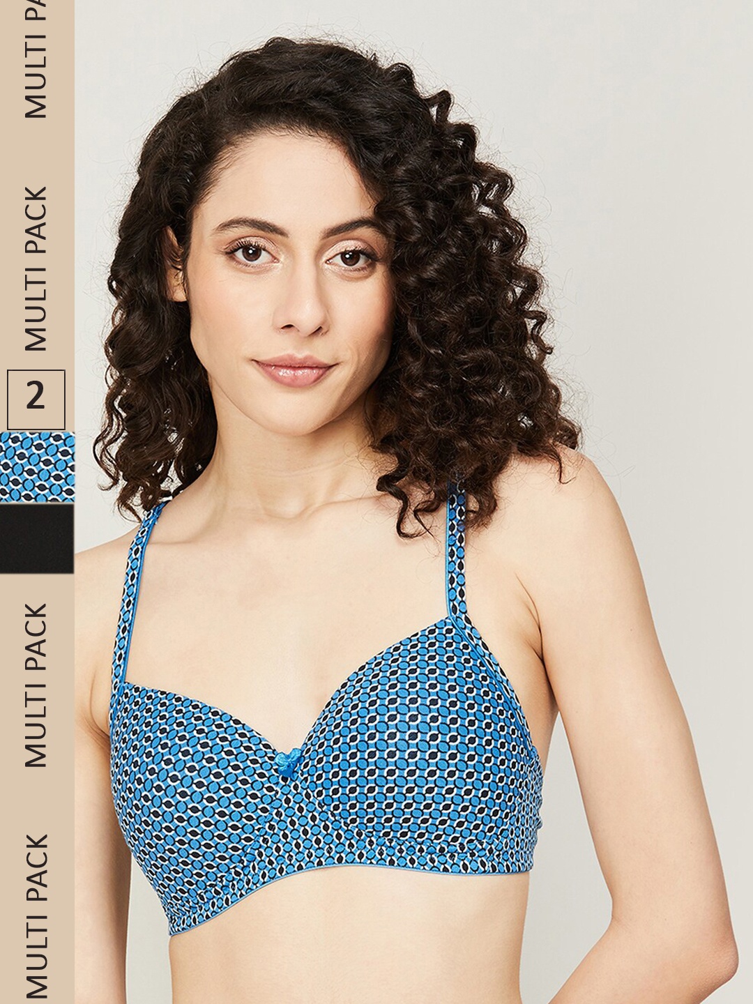 Ginger by Lifestyle Geometric Cotton Underwired Lightly Padded Medium Coverage Bra, Black
Ginger by Lifestyle Geometric Cotton Underwired Lightly Padded Medium Coverage Bra, Black