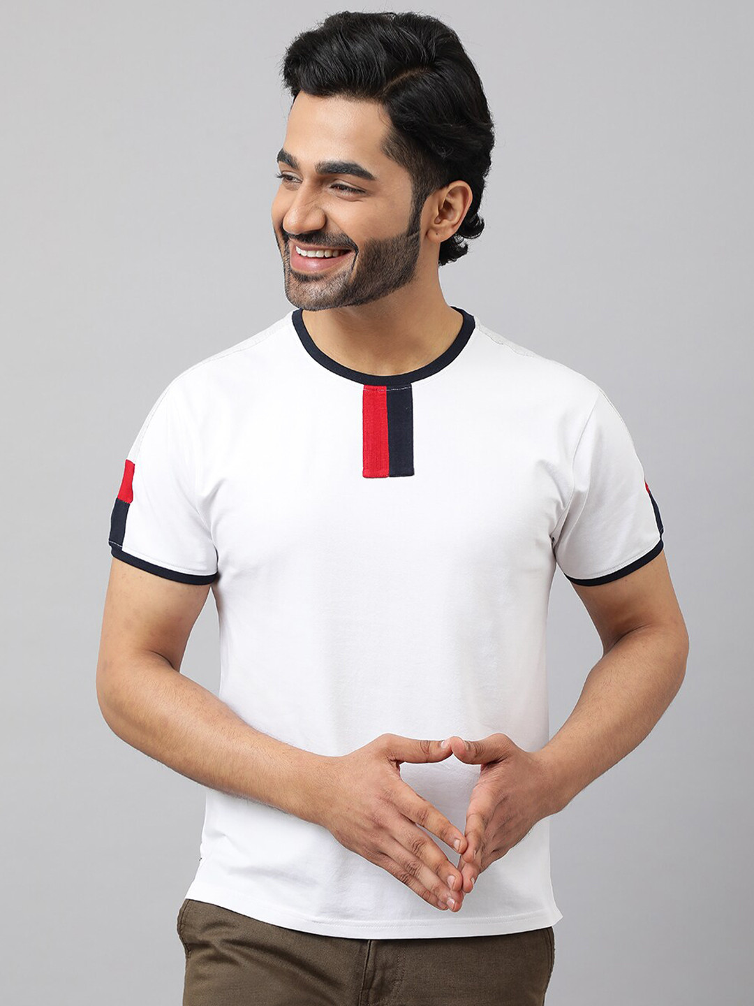 HOUSE OF MIRCHI Round Neck Slim Fit T-shirt, White
HOUSE OF MIRCHI Round Neck Slim Fit T-shirt, White
