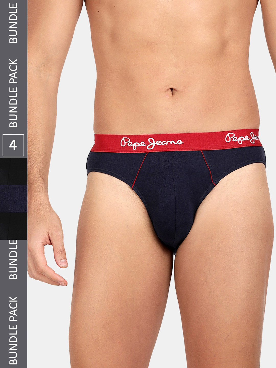 Pepe Jeans Men Pack Of 4 Anti-Microbial Cotton Basic Briefs, Blue
Pepe Jeans Men Pack Of 4 Anti-Microbial Cotton Basic Briefs, Blue