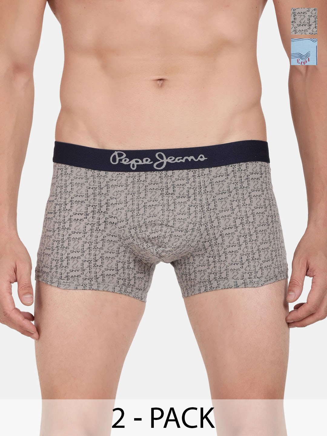 Pepe Jeans Pack Of 2 Printed Cotton Trunks CLT05-PARRY RED AOP HERITAGE BLUE AOP-XL, Grey
Pepe Jeans Pack Of 2 Printed Cotton Trunks CLT05-PARRY RED AOP HERITAGE BLUE AOP-XL, Grey
