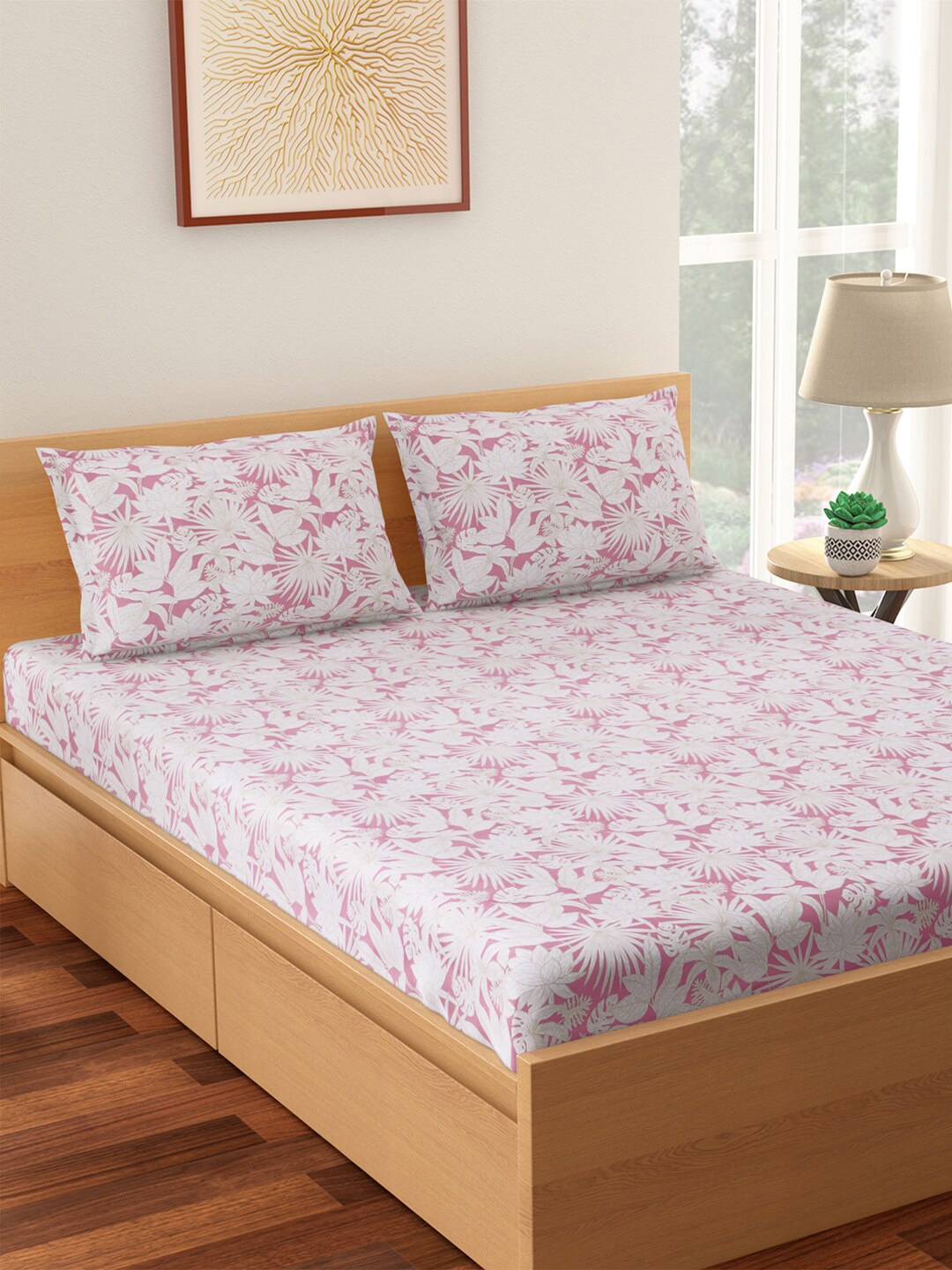 Living scapes by Pantaloons Pink & White 144 TC Flat Queen Bedsheet & 2 Pillow Covers
Living scapes by Pantaloons Pink & White 144 TC Flat Queen Bedsheet & 2 Pillow Covers
