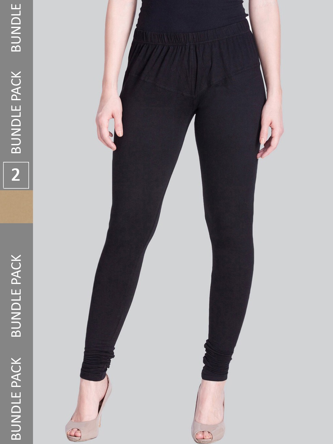 LYRA Women Pack Of 2 4-Way Stretch Churidar-Length Cotton Lycra Leggings, Black
LYRA Women Pack Of 2 4-Way Stretch Churidar-Length Cotton Lycra Leggings, Black