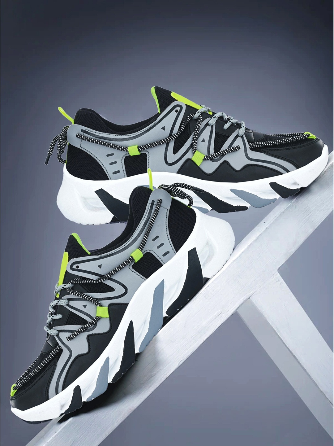 MANSAMUSA Men All Rounder Running Non-Marking Shoes, Grey