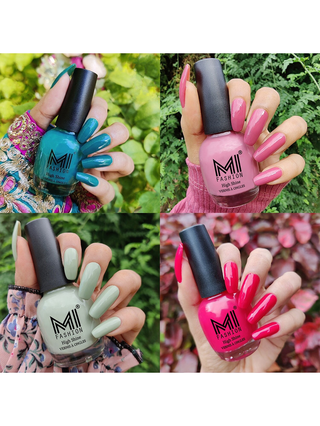 MI FASHION Set Of 4 High Shine Long Lasting Glossy Nail Paints - 15ml Each, Blue
MI FASHION Set Of 4 High Shine Long Lasting Glossy Nail Paints - 15ml Each, Blue