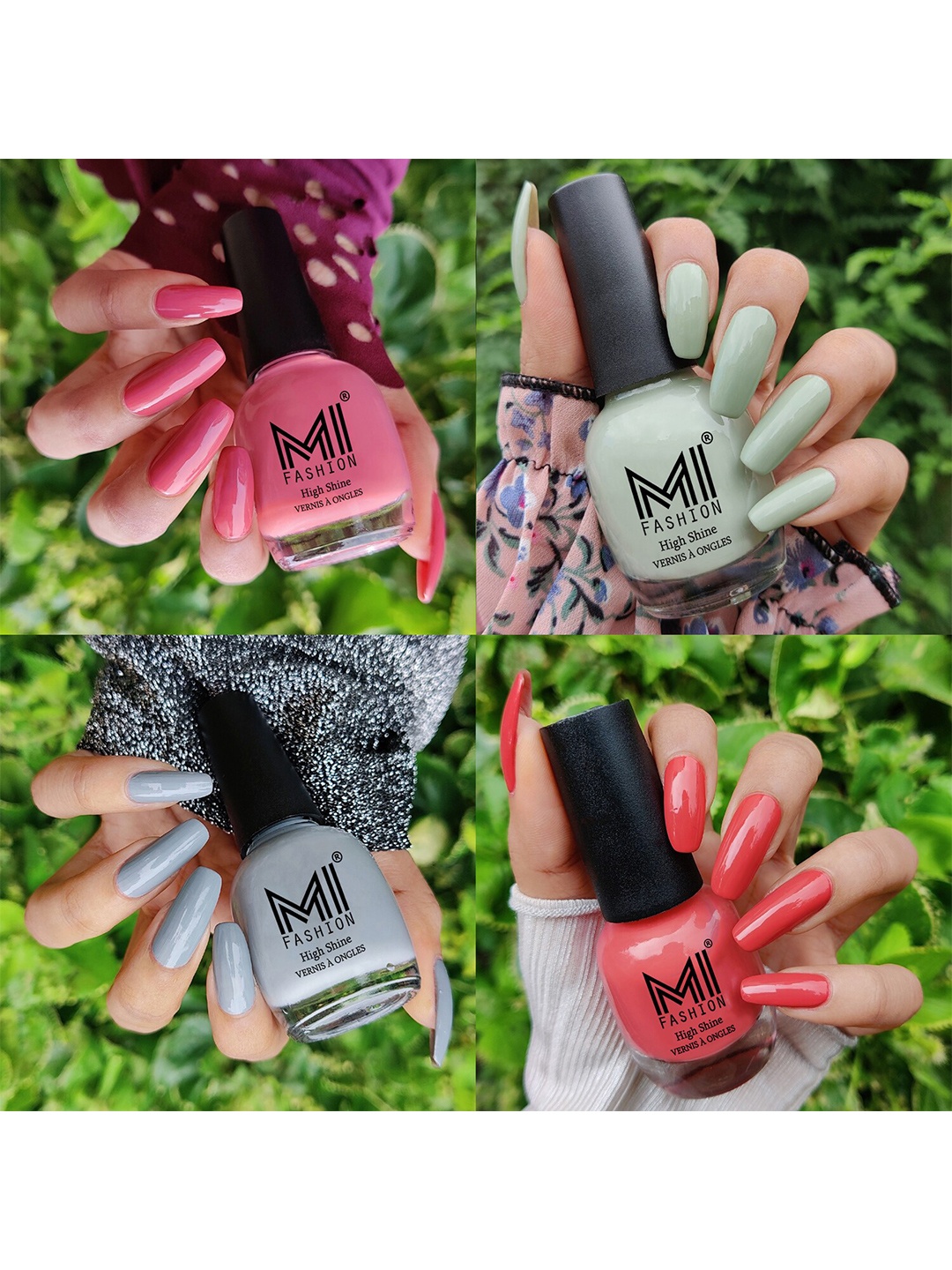 MI FASHION Set of 4 Vernis A Ongles High Shine Long Lasting Shimmer Nail Paint - 15ml each, Multi
MI FASHION Set of 4 Vernis A Ongles High Shine Long Lasting Shimmer Nail Paint - 15ml each, Multi
