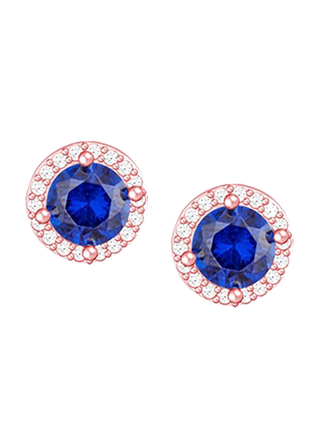 GIVA Rose Gold-Plated 925 Sterling Silver Zircon Studded Circular Studs Earrings, Blue
GIVA Rose Gold-Plated 925 Sterling Silver Zircon Studded Circular Studs Earrings, Blue