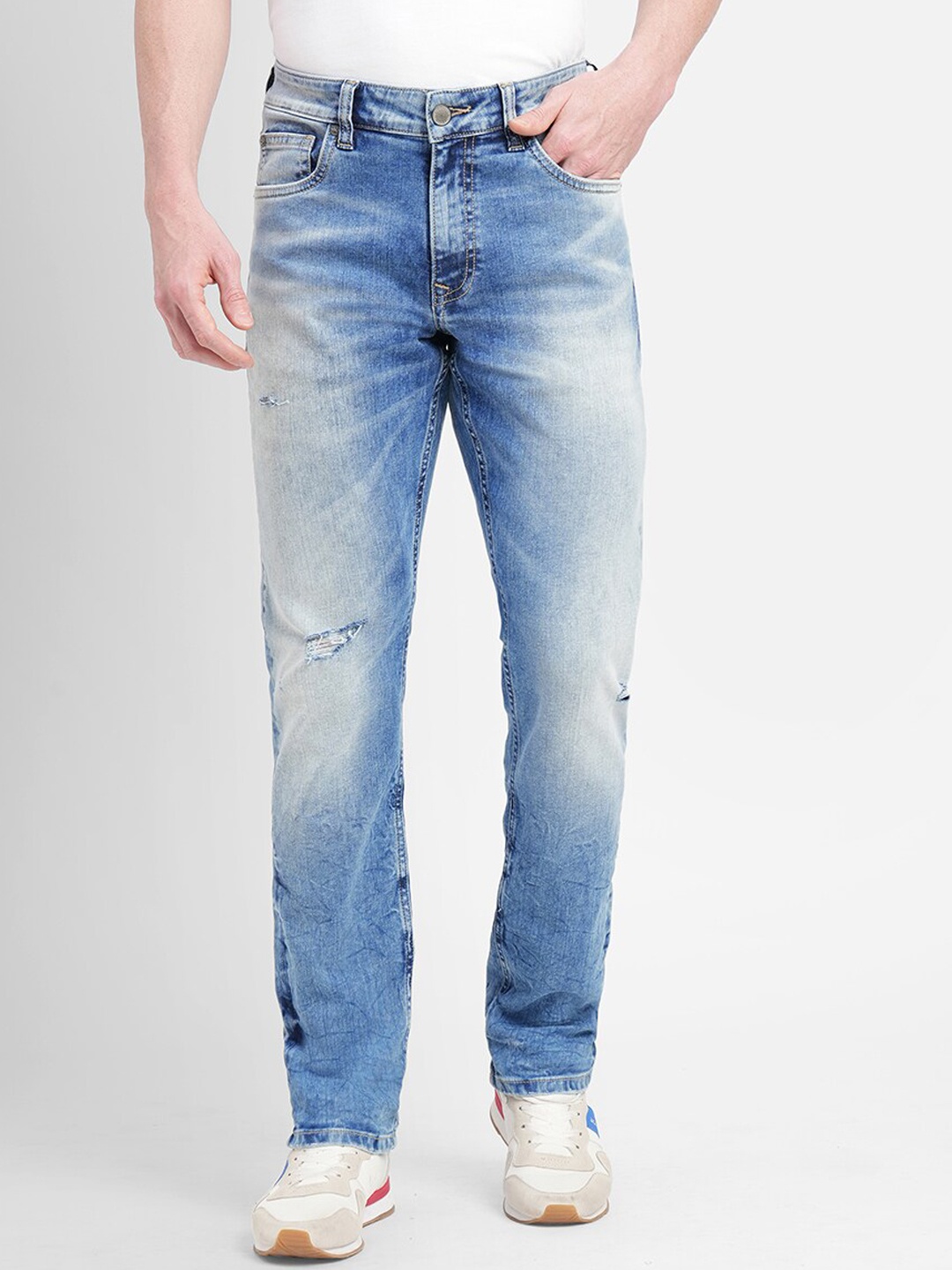 Jack & Jones Men Slim Fit Mildly Distressed Heavy Fade Stretchable Cotton Jeans, Blue
Jack & Jones Men Slim Fit Mildly Distressed Heavy Fade Stretchable Cotton Jeans, Blue