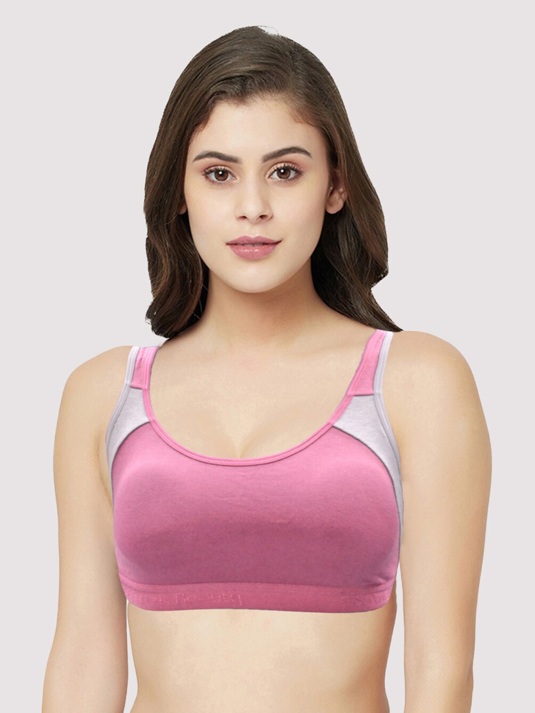 GROVERSONS Paris Beauty Removable Padding & Non-Wired Seamless Racer Back Workout Bra, Pink
GROVERSONS Paris Beauty Removable Padding & Non-Wired Seamless Racer Back Workout Bra, Pink