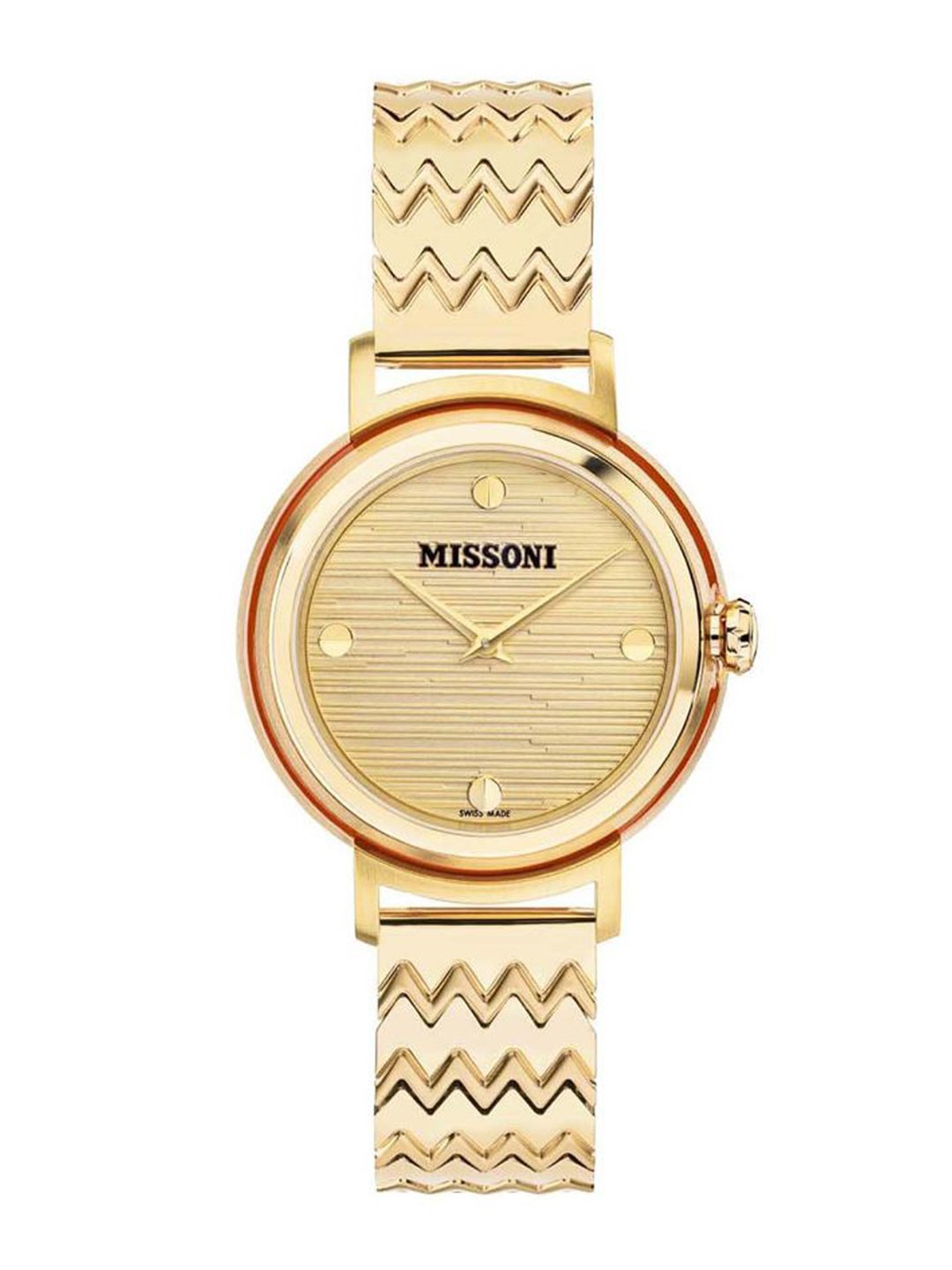 MISSONI Women Textured Dial & Bracelet Style Straps Analogue Watch MWNY00221, Gold
MISSONI Women Textured Dial & Bracelet Style Straps Analogue Watch MWNY00221, Gold