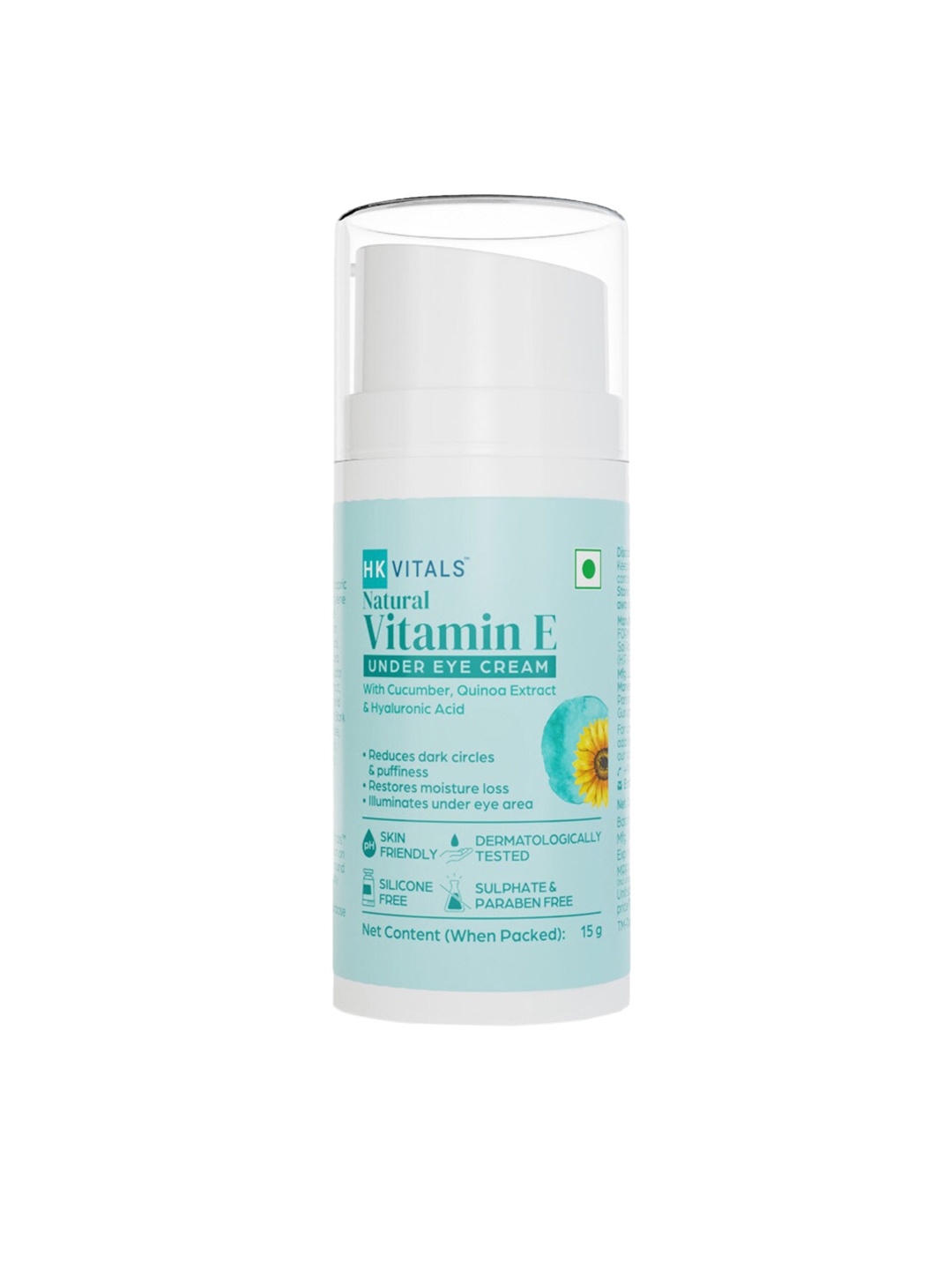 HK VITALS by HealthKart Vitamin E Under Eye Cream for Dark Circles & Puffiness - 15g, Blue
HK VITALS by HealthKart Vitamin E Under Eye Cream for Dark Circles & Puffiness - 15g, Blue