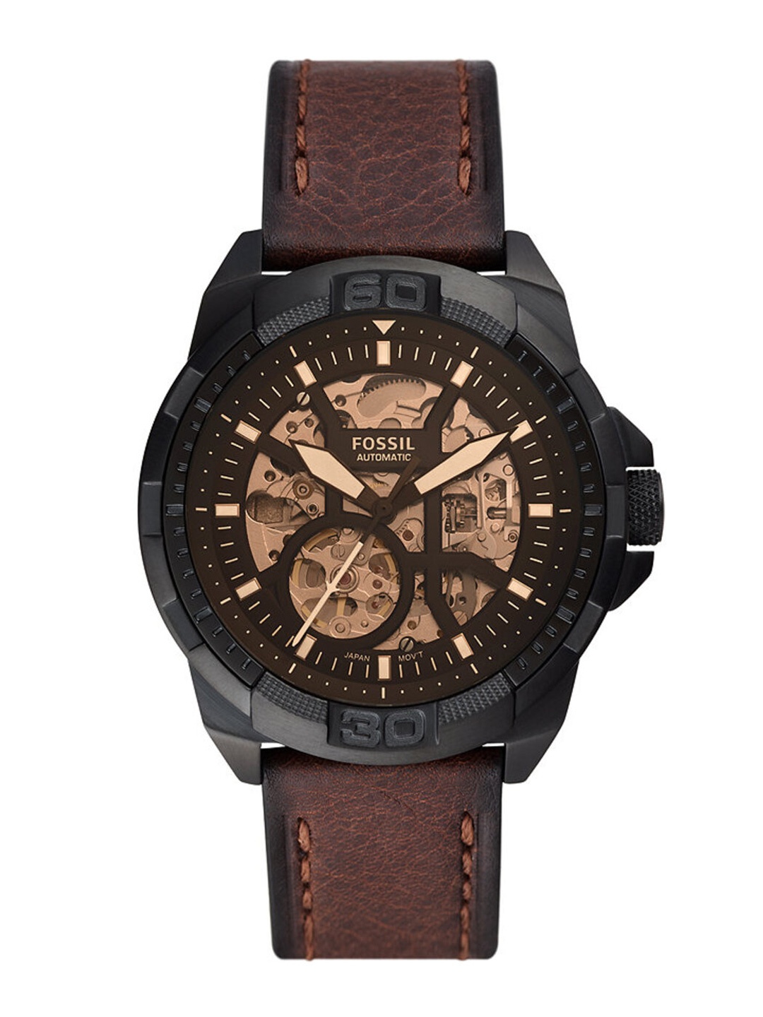 Fossil Men Bronson Skeleton Leather Analogue Automatic Motion Powered Watch ME3219T, Brown
Fossil Men Bronson Skeleton Leather Analogue Automatic Motion Powered Watch ME3219T, Brown