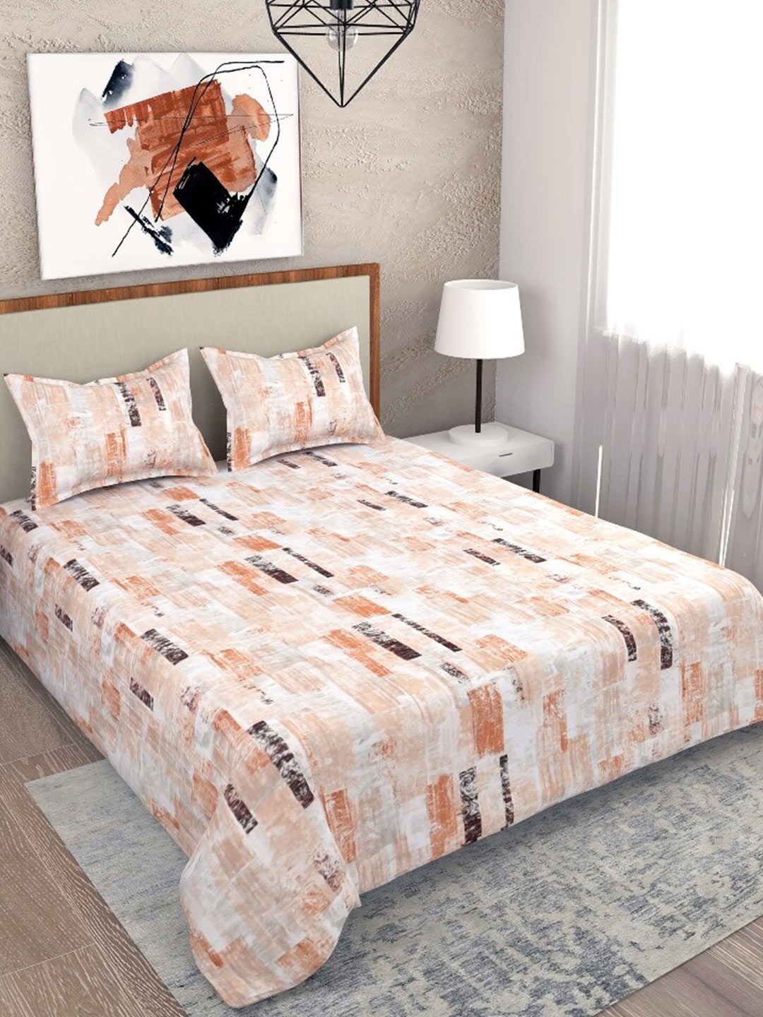 Salona Bichona Invention Peach-Coloured Flat Cotton Queen Bedsheet & 2 Pillow Covers
Salona Bichona Invention Peach-Coloured Flat Cotton Queen Bedsheet & 2 Pillow Covers