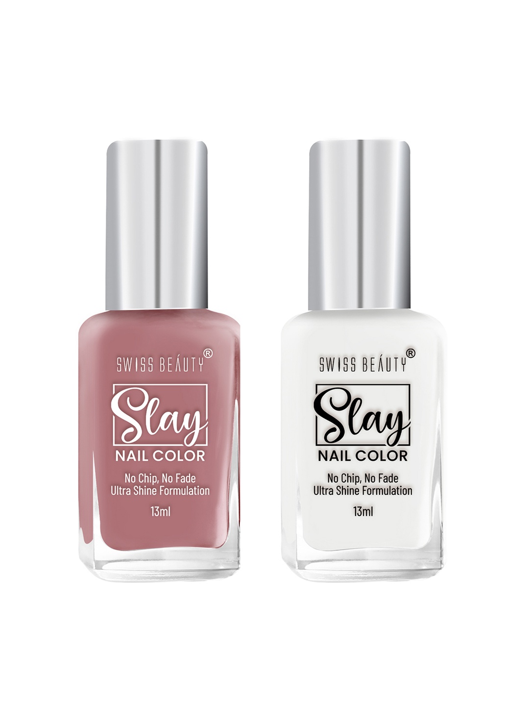 SWISS BEAUTY Set Of 2 Ultra Shine Slay Nail Polish 13ml Each- Gaze Star 37 & Flat White 23
SWISS BEAUTY Set Of 2 Ultra Shine Slay Nail Polish 13ml Each- Gaze Star 37 & Flat White 23