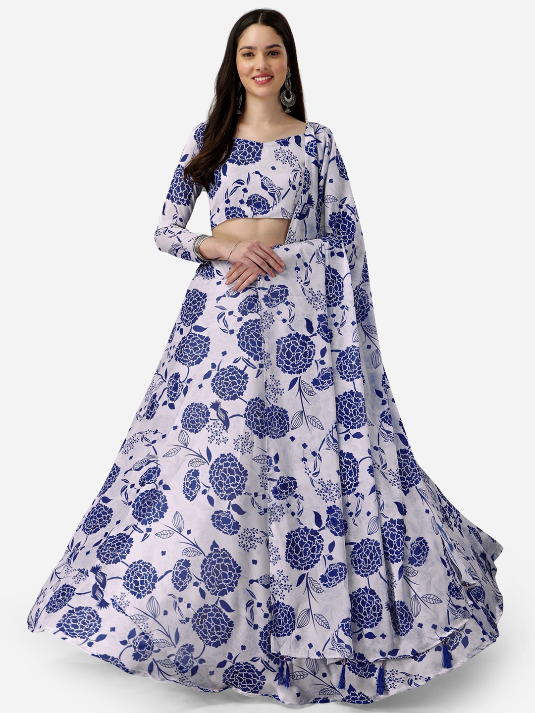 YOYO Fashion Floral Printed Semi-Stitched Lehenga & Unstitched Blouse With Dupatta, White
YOYO Fashion Floral Printed Semi-Stitched Lehenga & Unstitched Blouse With Dupatta, White