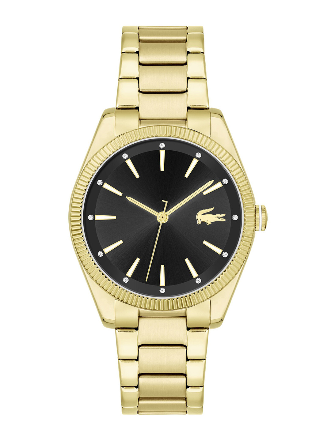 Lacoste Women Brass Dial & Stainless Steel Bracelet Style Straps Analogue Watch 2001272, Black
Lacoste Women Brass Dial & Stainless Steel Bracelet Style Straps Analogue Watch 2001272, Black