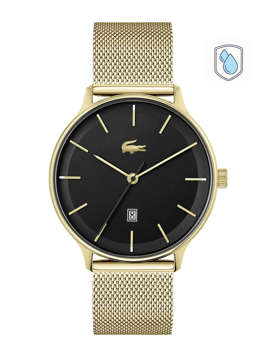 Lacoste Men Brass Dial & Stainless Steel Bracelet Style Straps Analogue Watch 2011224, Black
Lacoste Men Brass Dial & Stainless Steel Bracelet Style Straps Analogue Watch 2011224, Black