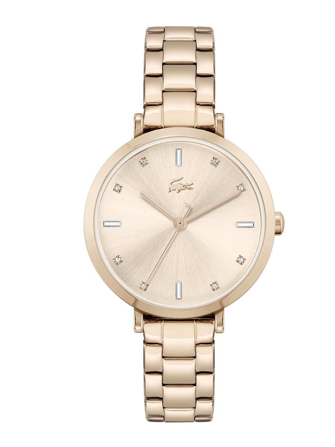 Lacoste Women Brass Dial & Stainless Steel Bracelet Style Straps Analogue Watch, Rose gold
Lacoste Women Brass Dial & Stainless Steel Bracelet Style Straps Analogue Watch, Rose gold