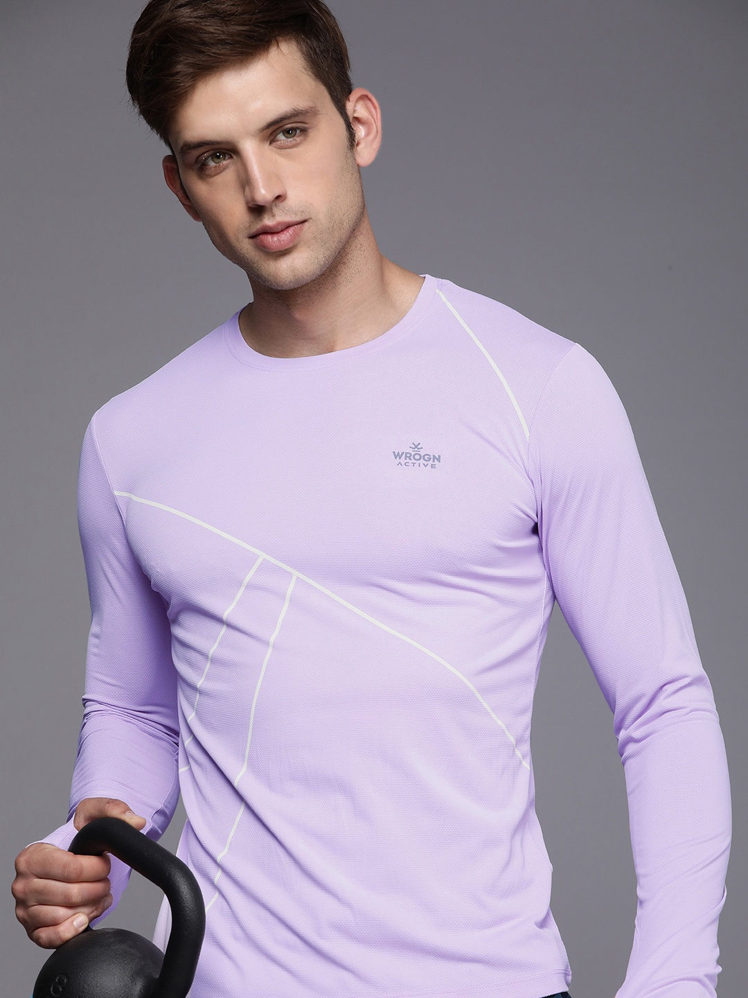 WROGN ACTIVE Men Self Design Slim Fit Dry Pro Sports T-shirt With Striped Detail, Purple
WROGN ACTIVE Men Self Design Slim Fit Dry Pro Sports T-shirt With Striped Detail, Purple