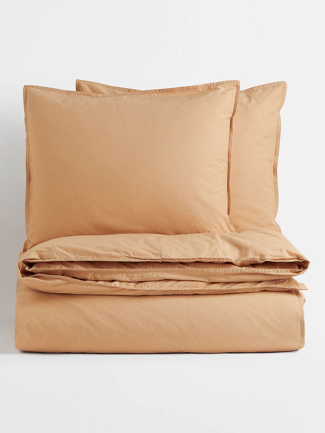 H&M Mustard Yellow Double/King Size Cotton Duvet Cover Set