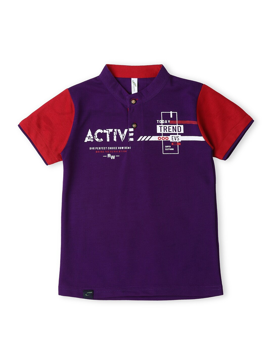 earth conscious Boys Polo Collar Typography Printed Henley Neck Cotton T-Shirt, Purple
earth conscious Boys Polo Collar Typography Printed Henley Neck Cotton T-Shirt, Purple