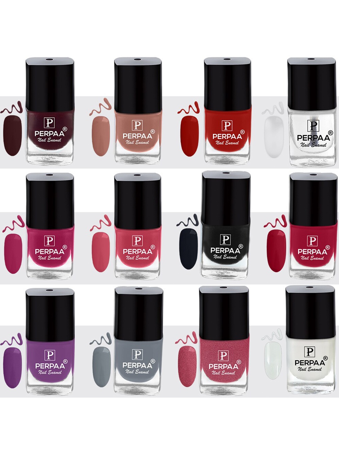 PERPAA Set of 12 Trendy Quick-Drying & Long Lasting Gel Nail Enamel 5 ml each - Combo 07, Multi
PERPAA Set of 12 Trendy Quick-Drying & Long Lasting Gel Nail Enamel 5 ml each - Combo 07, Multi