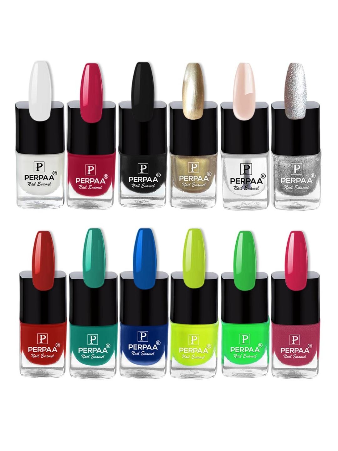 PERPAA Set Of 12 Trendy Quick-Drying Gel Based Nail Polish 5 ml Each - Combo No 22, Multi
PERPAA Set Of 12 Trendy Quick-Drying Gel Based Nail Polish 5 ml Each - Combo No 22, Multi