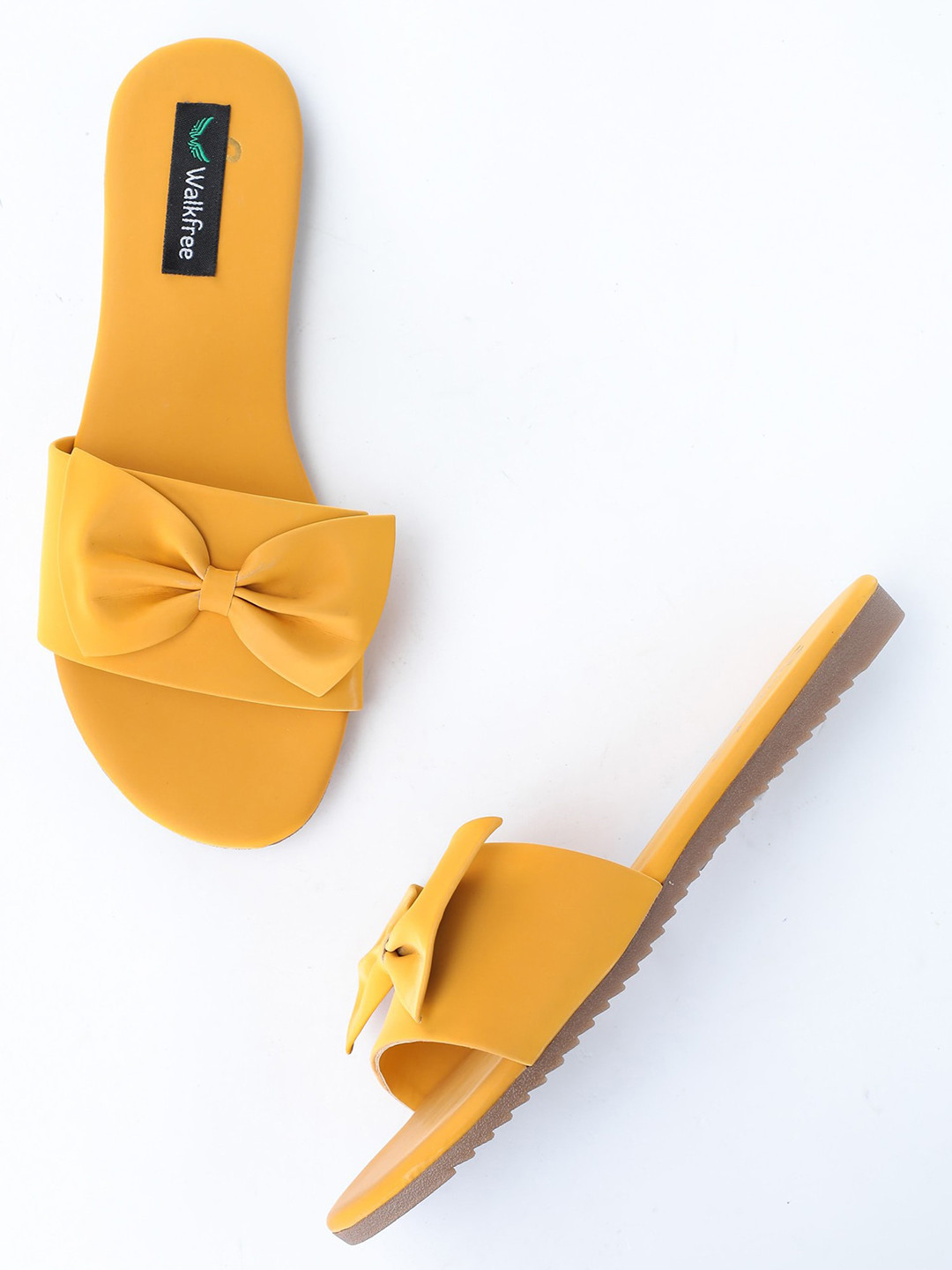 Walkfree Women Open Toe Flats with Bows, Yellow
Walkfree Women Open Toe Flats with Bows, Yellow