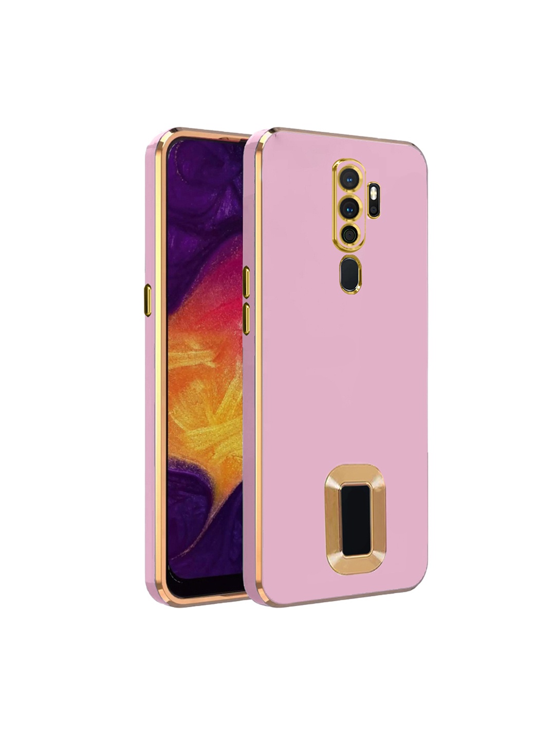 Karwan Camera Protection Oppo A5 2020 Back Case, Pink