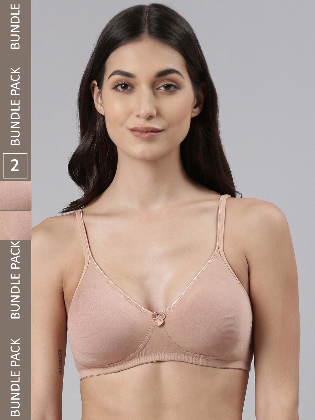 Dollar Missy Pack of 2 Non Padded Anti Microbial Anti Odour Seamless Cotton T-shirt Bra, Nude
Dollar Missy Pack of 2 Non Padded Anti Microbial Anti Odour Seamless Cotton T-shirt Bra, Nude