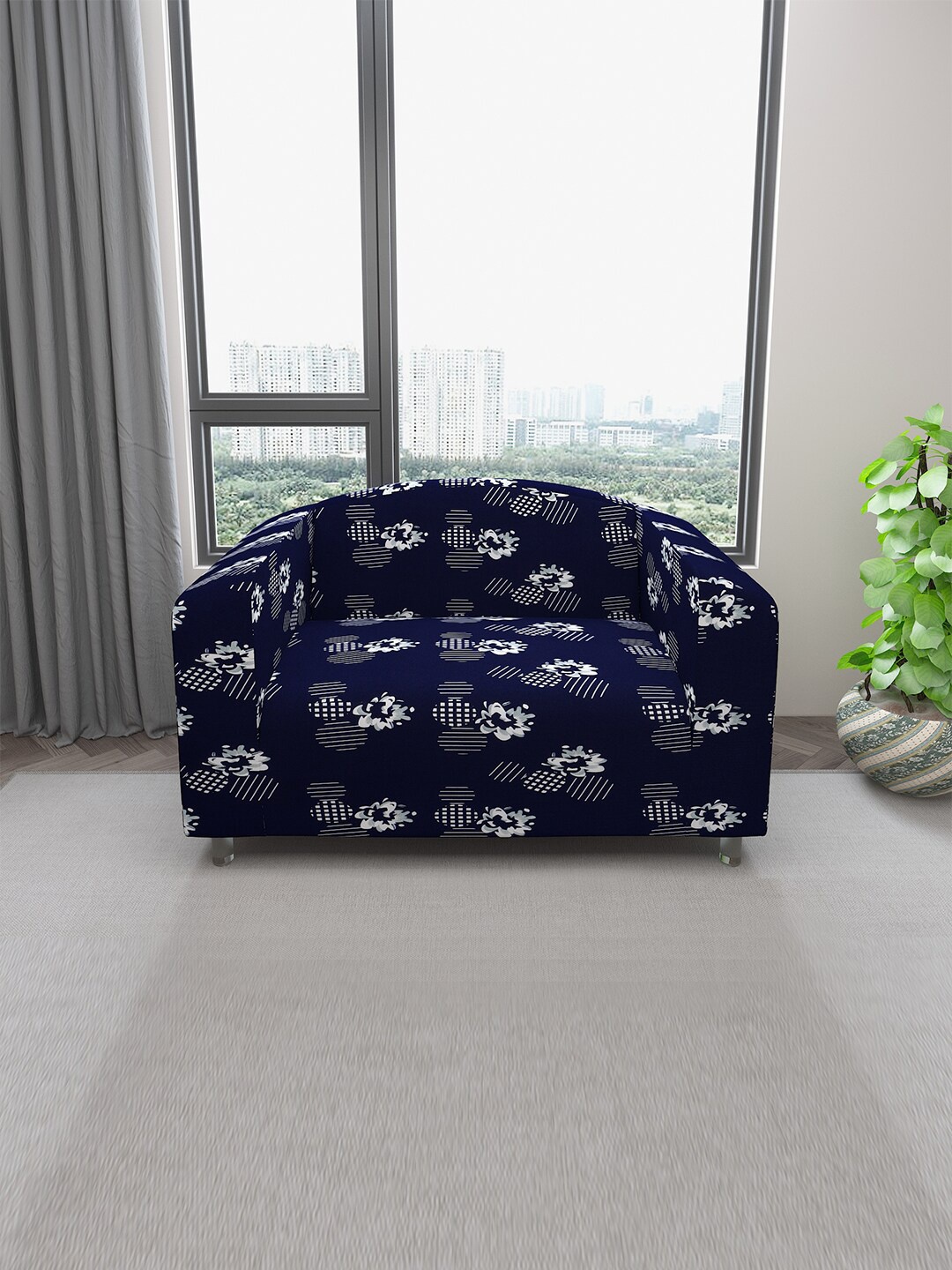 DREAM CARE Blue & Grey Printed Stretchable 2-Seater Sofa Cover With Anti Slip Foam Sticks
DREAM CARE Blue & Grey Printed Stretchable 2-Seater Sofa Cover With Anti Slip Foam Sticks