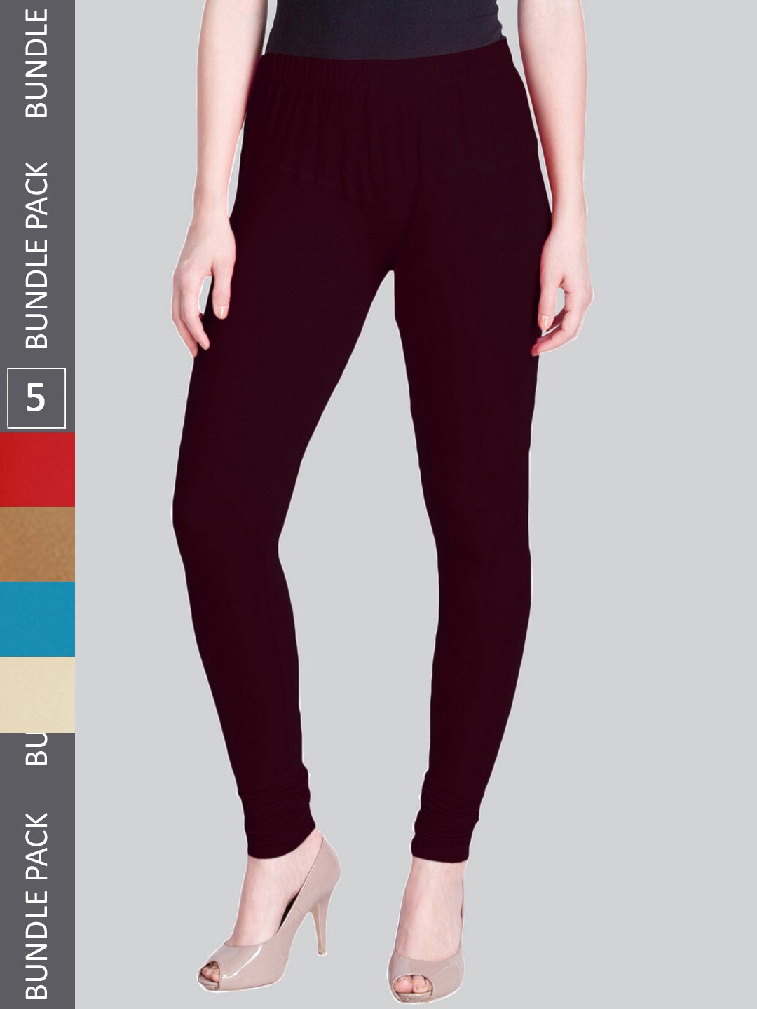 LYRA Pack Of 5 Ultra Soft Cotton Stretchable Premium Churidar Length Leggings, Maroon
LYRA Pack Of 5 Ultra Soft Cotton Stretchable Premium Churidar Length Leggings, Maroon