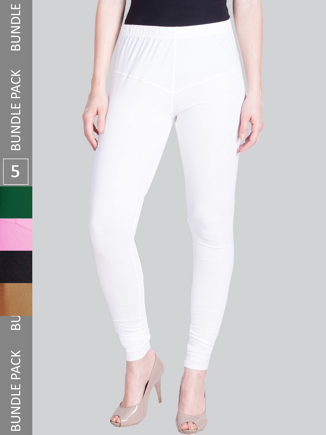 LYRA Pack Of 5 Color Lock Technology Four Way Stretch Bio-wash Churidar-Length Leggings, White
LYRA Pack Of 5 Color Lock Technology Four Way Stretch Bio-wash Churidar-Length Leggings, White