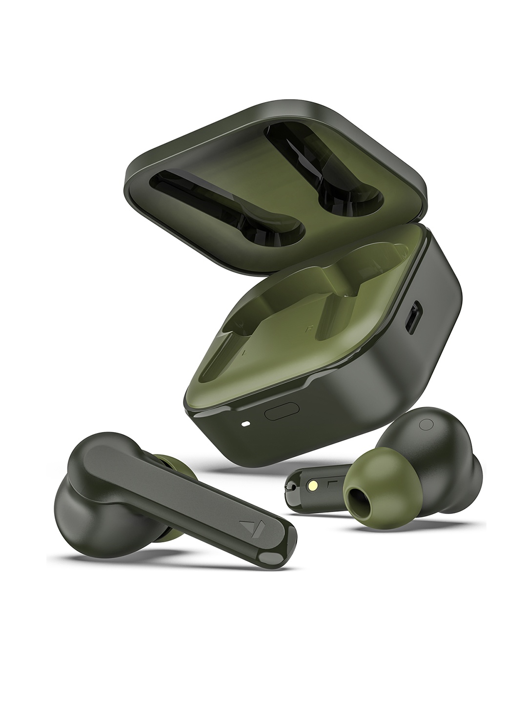 boAt Olive Green Airdopes 458 M With 11 MM Drivers & 30 Hours Playback