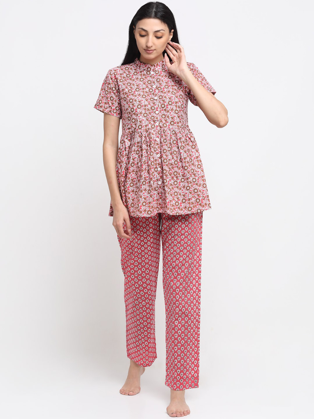 NEUDIS Floral Printed Pure Cotton Night Suit, Pink
NEUDIS Floral Printed Pure Cotton Night Suit, Pink