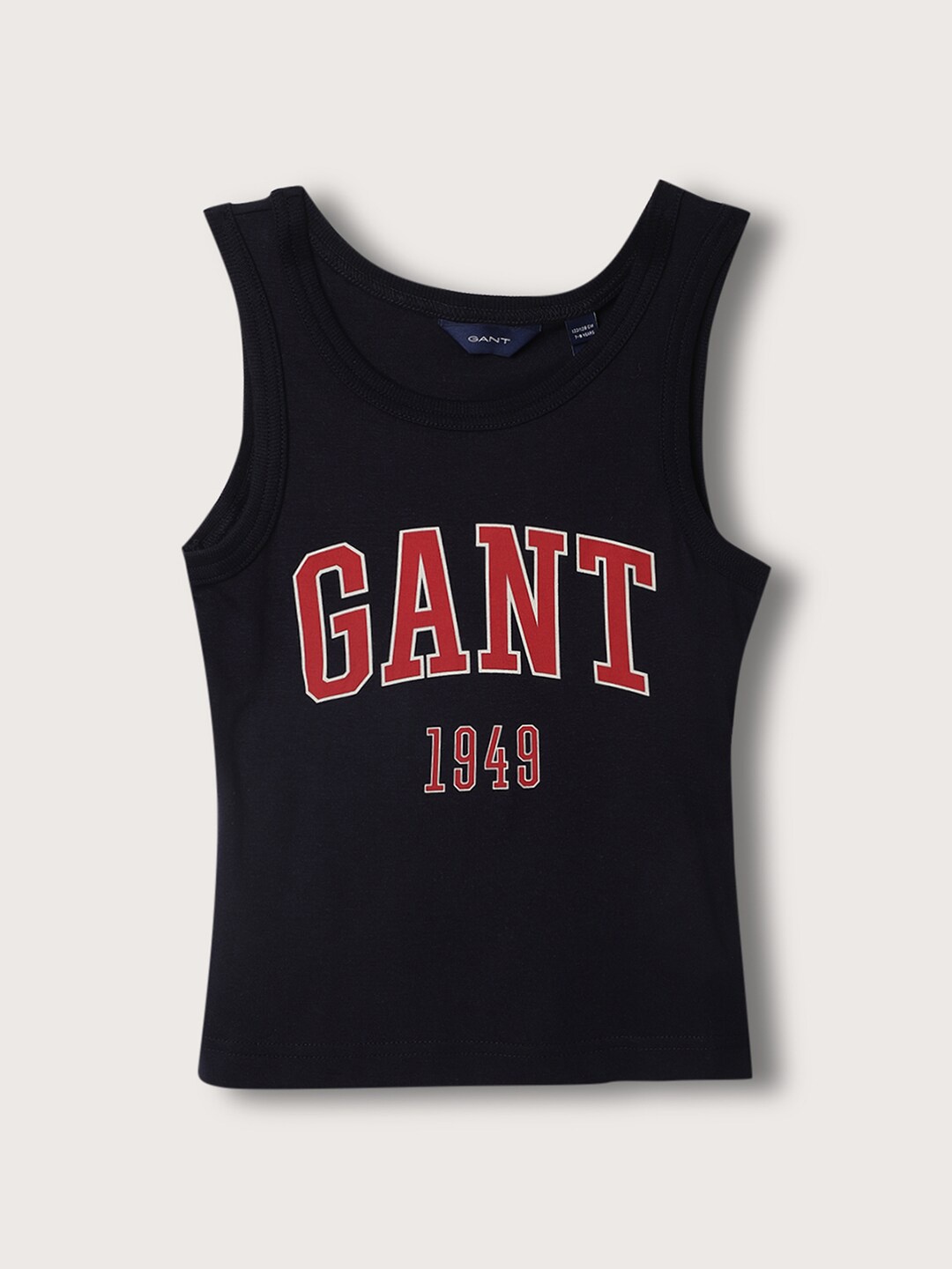 GANT Boys Typography Printed Sleeveless Organic Cotton Slim Fit T-shirt, Navy blue
GANT Boys Typography Printed Sleeveless Organic Cotton Slim Fit T-shirt, Navy blue