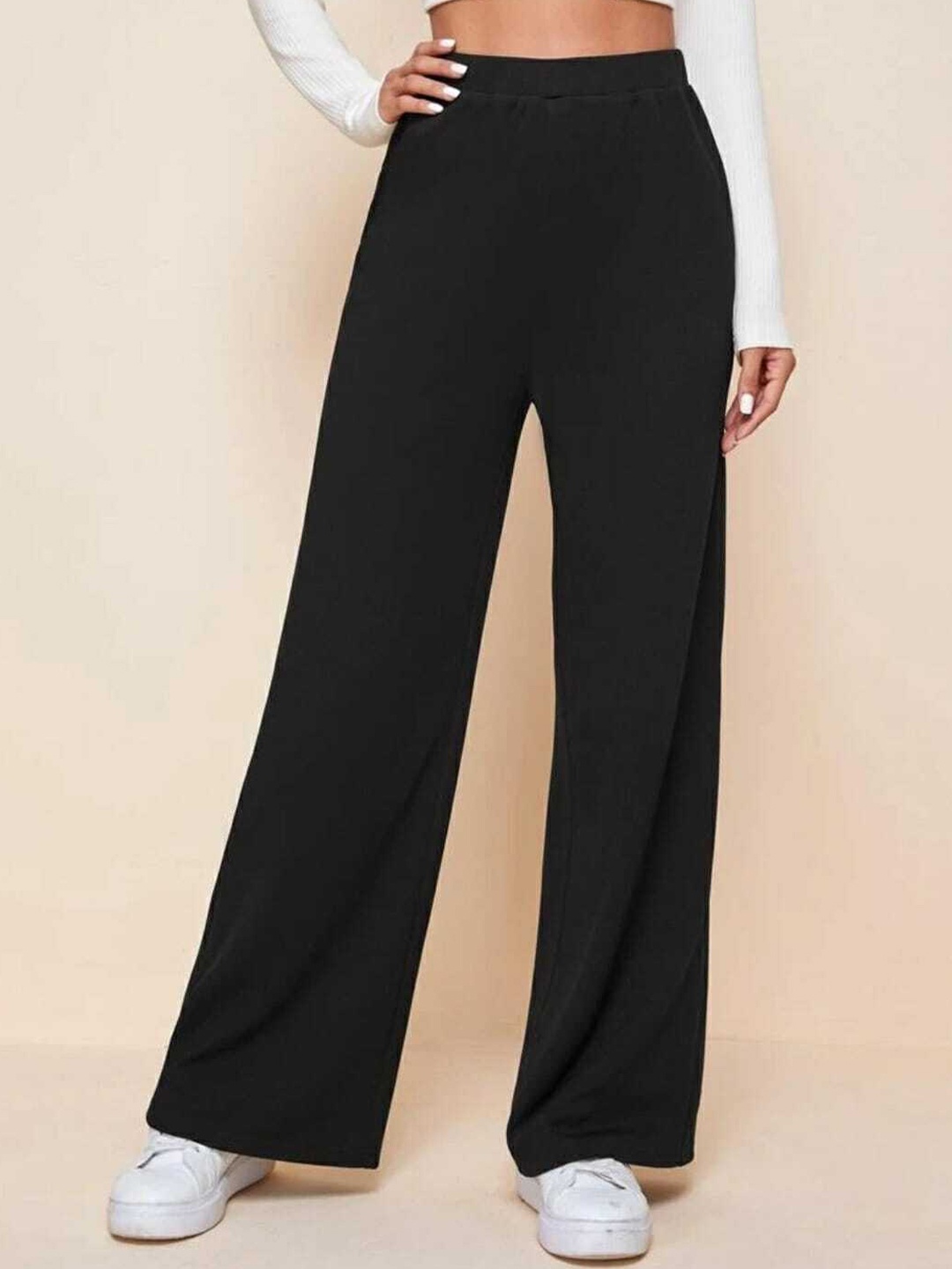 BROADSTAR Women Classic Bootcut Straight Fit High-Rise Easy Wash Trousers, Black
BROADSTAR Women Classic Bootcut Straight Fit High-Rise Easy Wash Trousers, Black